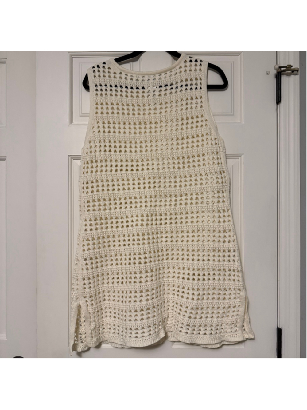 CAbi Paradise Cover-Up #6433 Off White Swim Cover-Up Size L EUC - Picture 4 of 10